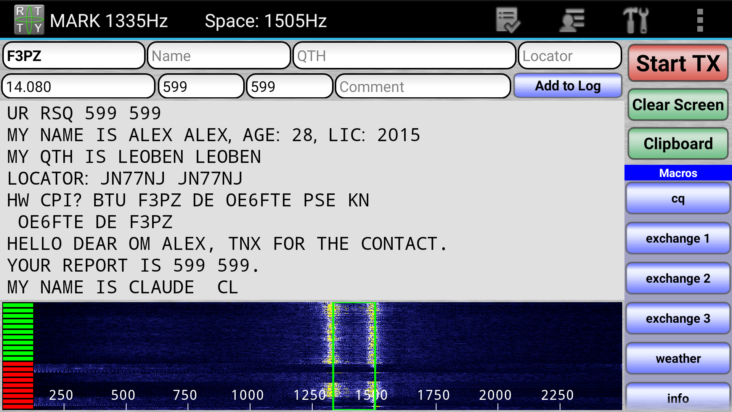 RTTY with WolphiLink interface